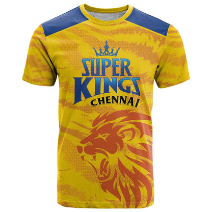 Custom Chennai 2025 Cricket Super Kings T-Shirt Yellow Army Lions Champion Graphic Tee