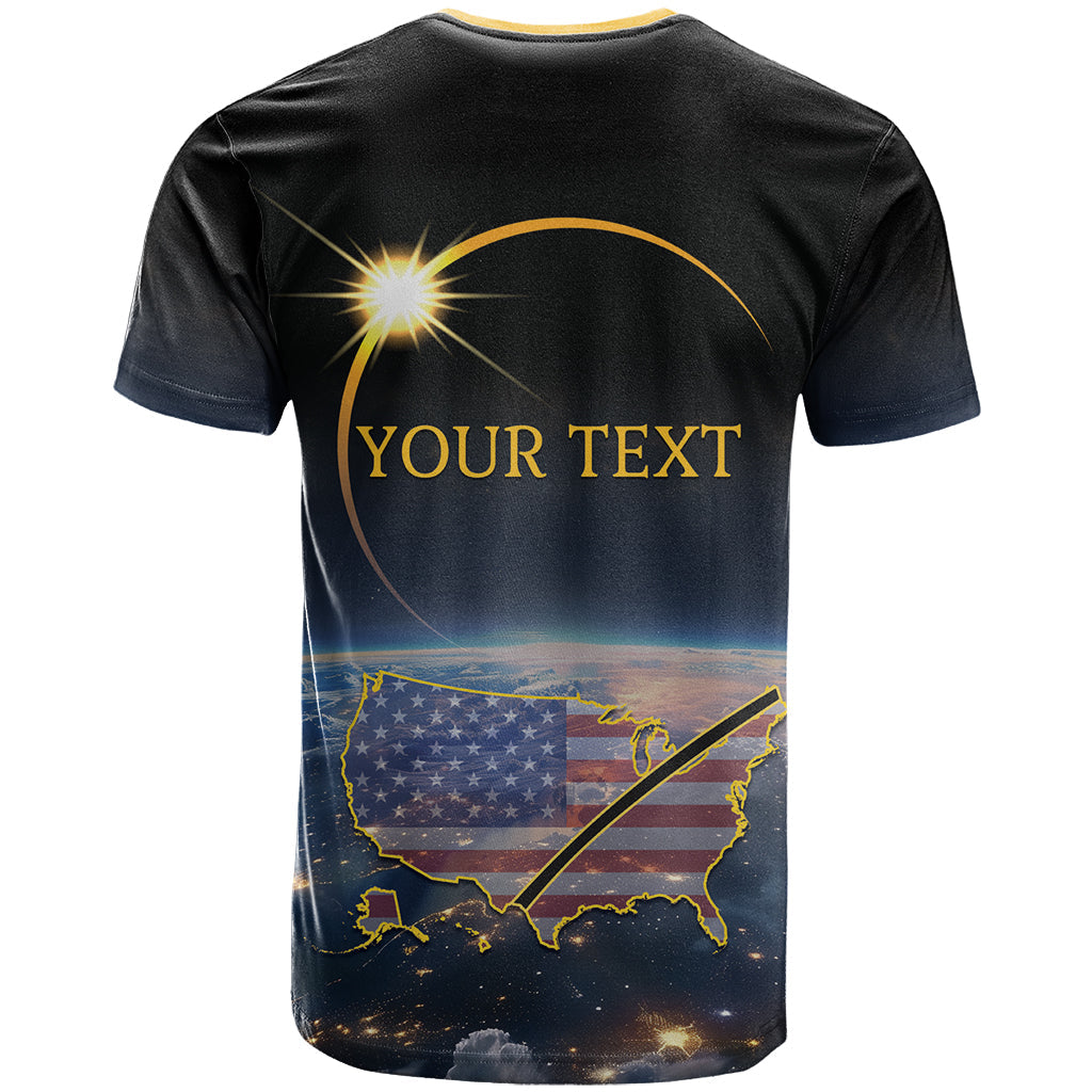 Personalized Total Solar Eclipse 2024 T-Shirt My 2nd Diamond Ring Graphic Tee