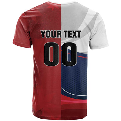 Custom Rugby France And Canada T-Shirt Le XV de France Vs Canucks Graphic Tee