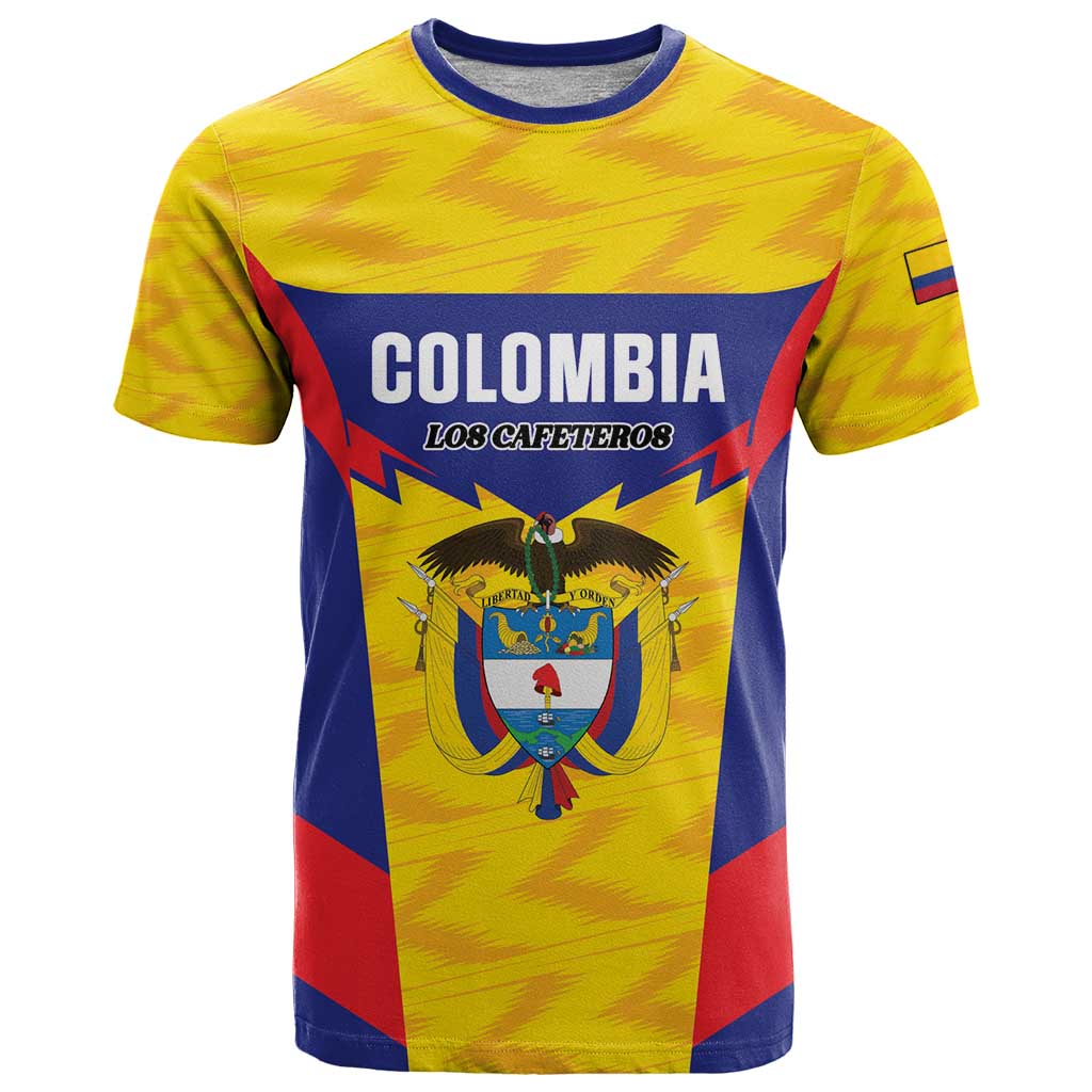 Custom Football Colombia T-Shirt Los Cafeteros Go Champions Graphic Tee