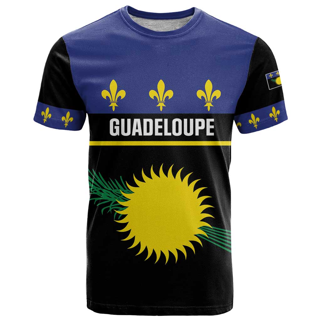 Guadeloupe T-Shirt Rejyon Gwadloup Black Version Graphic Tee