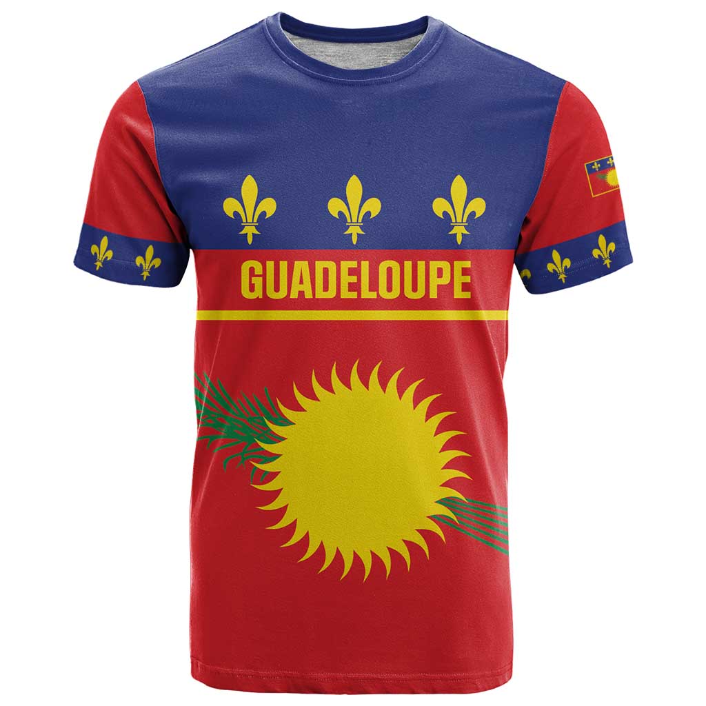 Guadeloupe T-Shirt Rejyon Gwadloup Red Version Graphic Tee