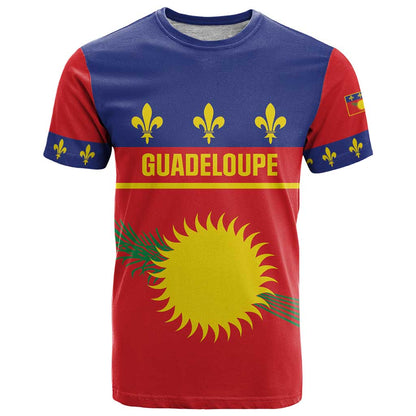 Guadeloupe T-Shirt Rejyon Gwadloup Red Version Graphic Tee