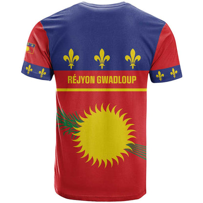 Guadeloupe T-Shirt Rejyon Gwadloup Red Version Graphic Tee