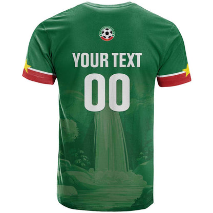 Custom Football Guadeloupe Green T-Shirt Les Gwada Boy Go Champions Graphic Tee