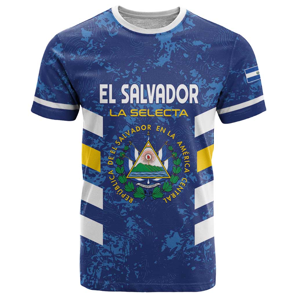 Custom El Salvador Football T-Shirt La Selecta Go Champions Graphic Tee