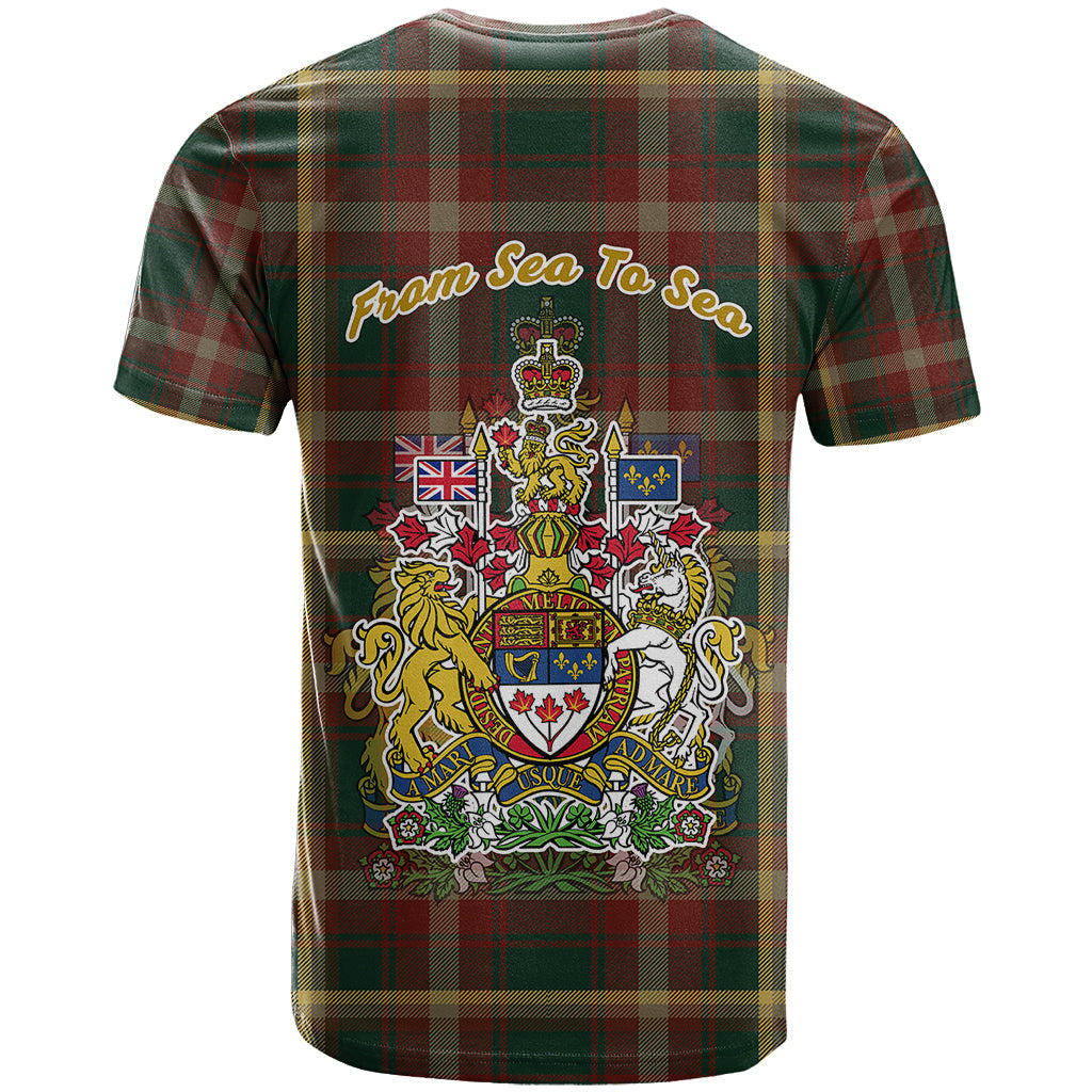 Canada T-Shirt Canadian Coat Of Arms Mix Maple Leaf Tartan Graphic Tee