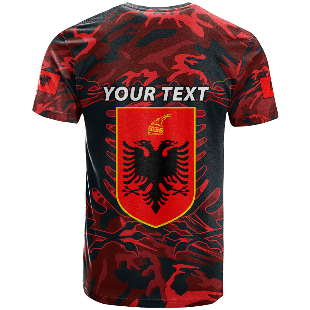Personalised Albania T-Shirt Albanian Golden Eagle Sport Version Graphic Tee