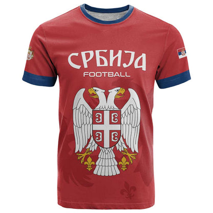 Custom Serbia 2024 Football T-Shirt Srbija Go Champions Graphic Tee