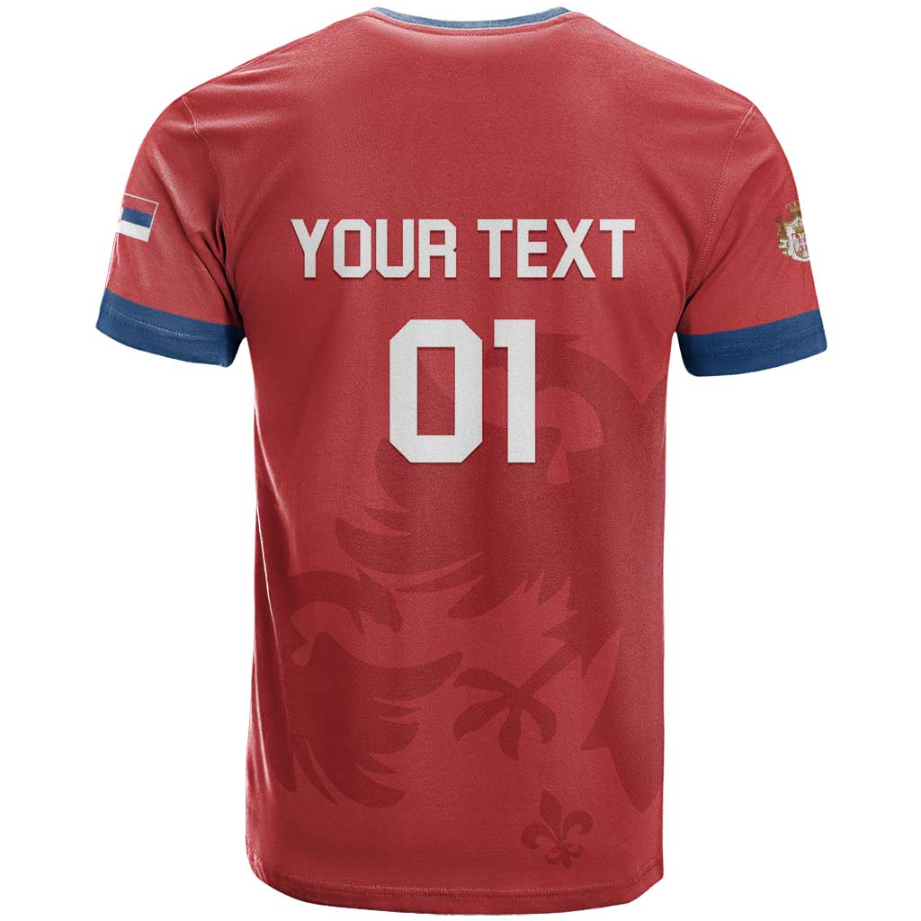 Custom Serbia 2024 Football T-Shirt Srbija Go Champions Graphic Tee