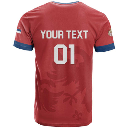 Custom Serbia 2024 Football T-Shirt Srbija Go Champions Graphic Tee