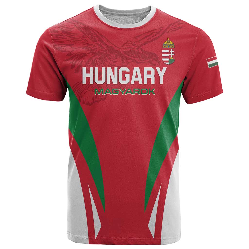 Custom Hungary 2024 Football T-Shirt Hajra Magyarok Graphic Tee