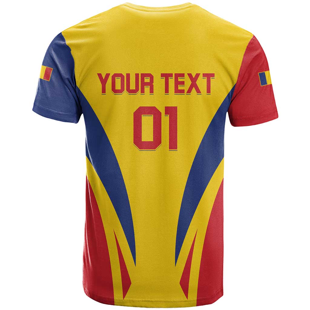 Custom Romania 2024 Football T-Shirt Come On Tricolorii Graphic Tee