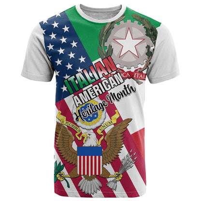 Personalised Italian American Heritage Month T-Shirt Graphic Tee