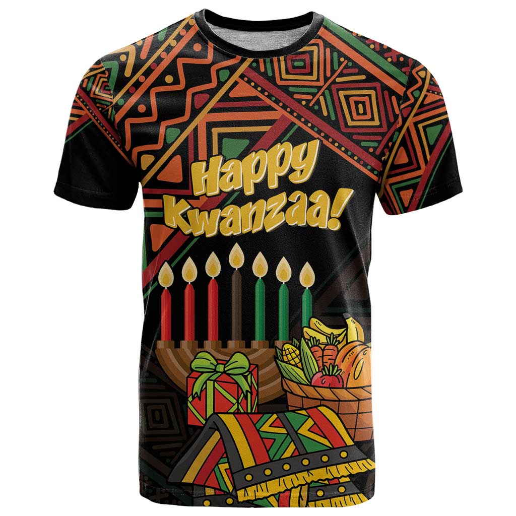 Personalized African Happy Kwanzaa T-Shirt Graphic Tee