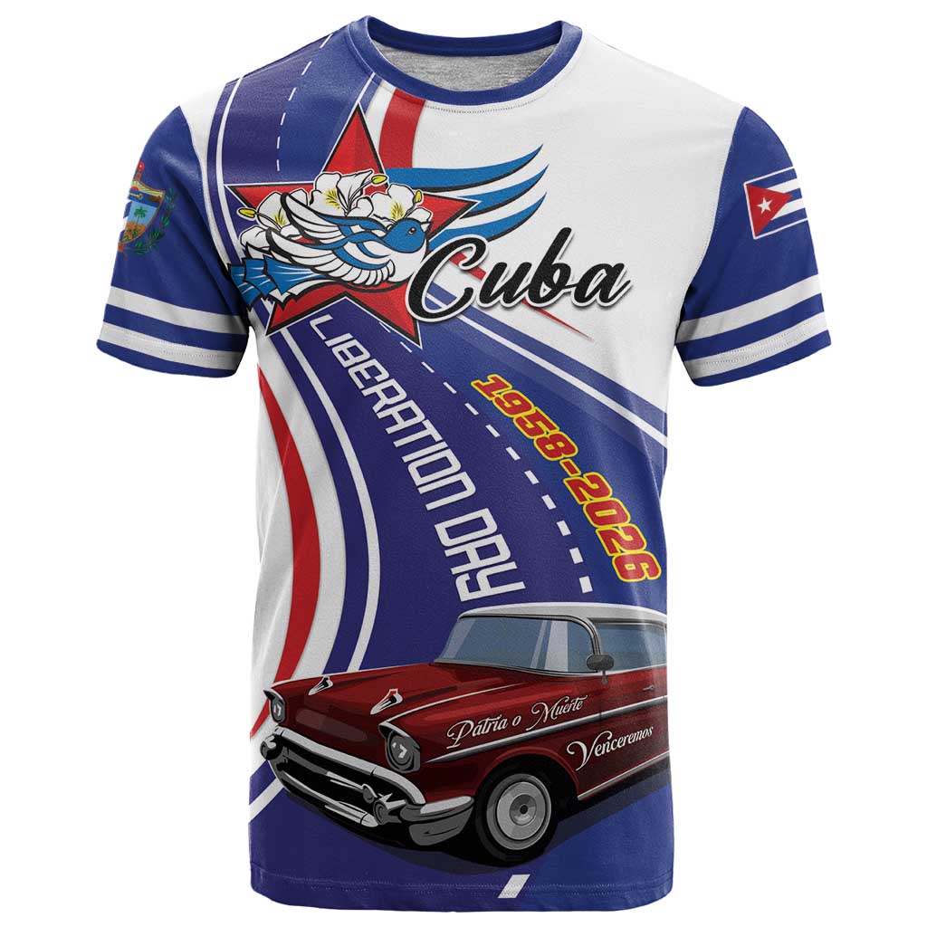 Personalized Cuba Liberation Day 1958-2026 T-Shirt Cuba Libre Car Graphic Tee