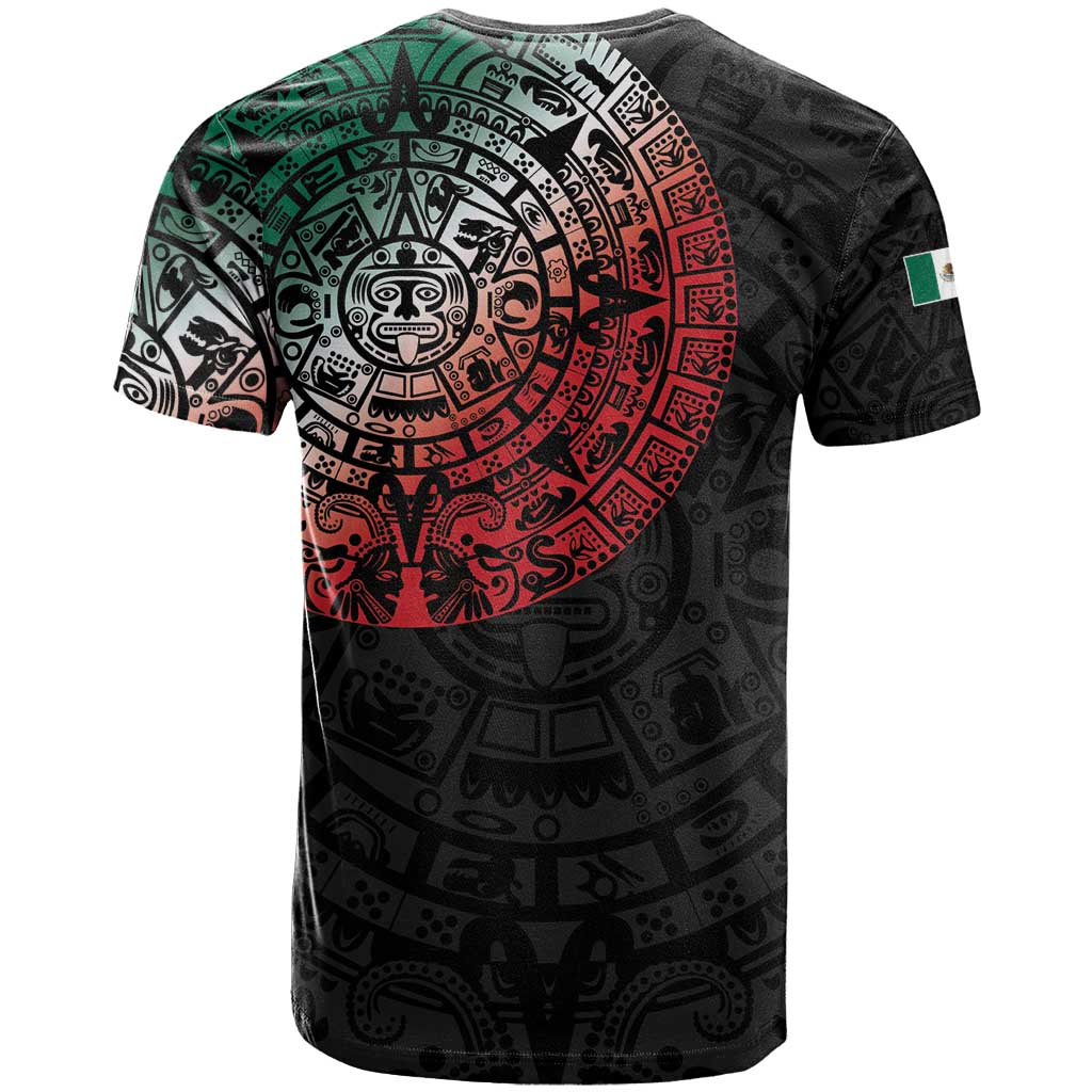 Mexican Aztec Circle T-Shirt Flag Color Unique Style Graphic Tee