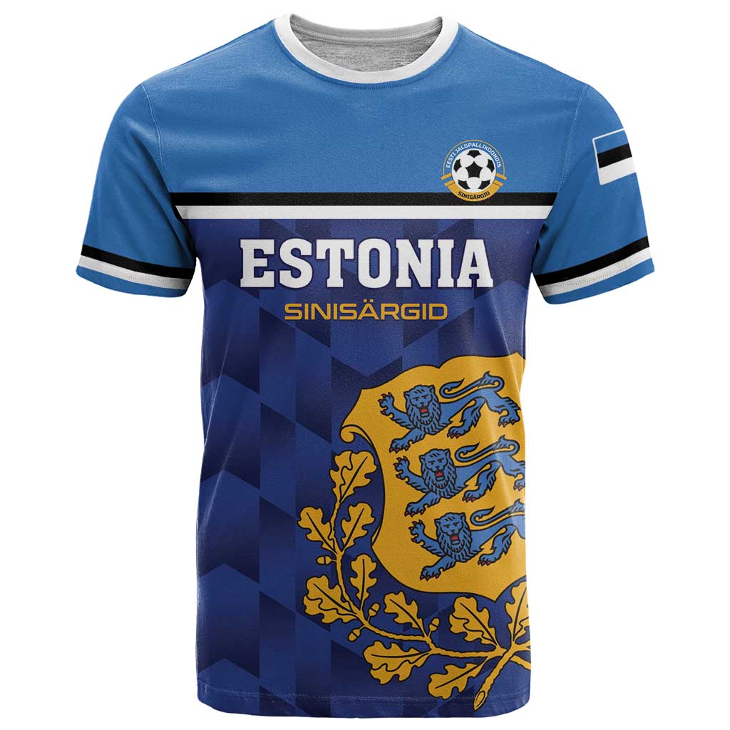 Custom Football 2026 Estonia T-Shirt Sinisargid Come On Graphic Tee