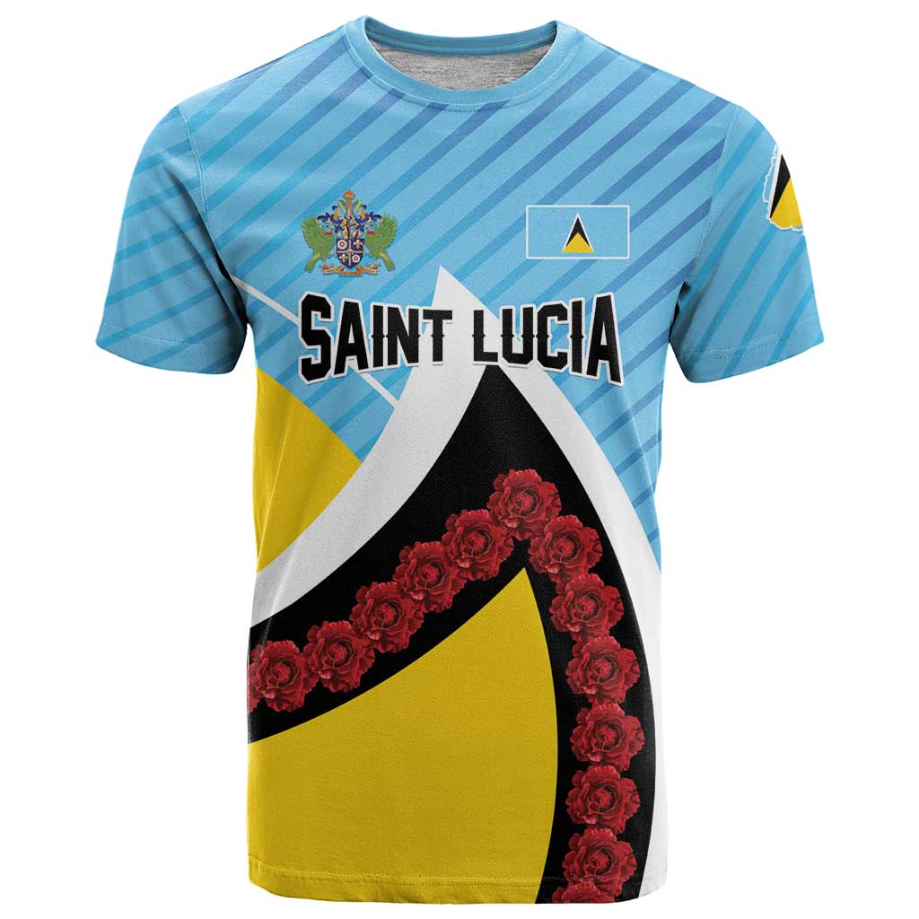 Personalised Saint Lucia T-Shirt Pearl of the Caribbean Graphic Tee
