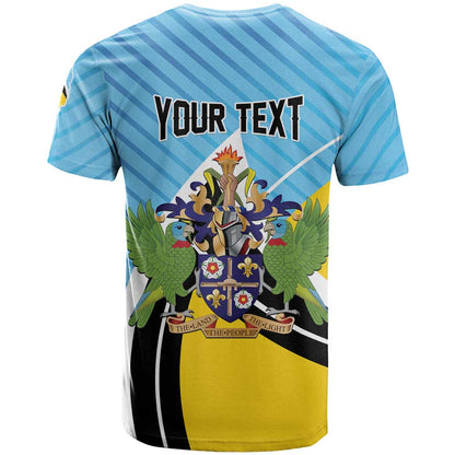 Personalised Saint Lucia T-Shirt Pearl of the Caribbean Graphic Tee