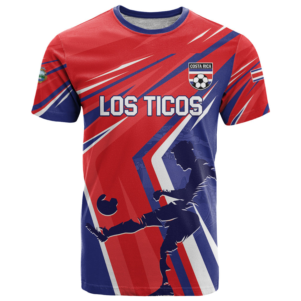 Personalized Costa Rica 2024 Soccer T-Shirt Come On Los Ticos Graphic Tee