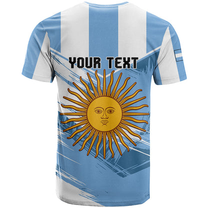 Custom Argentina T-Shirt La Argentina Sol De Mayo Sport Style Graphic Tee