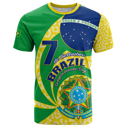 Brazil Independence Day T-Shirt Sete de Setembro Flag Style Graphic Tee