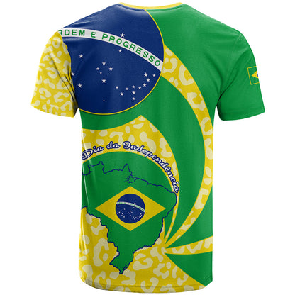 Brazil Independence Day T-Shirt Sete de Setembro Flag Style Graphic Tee