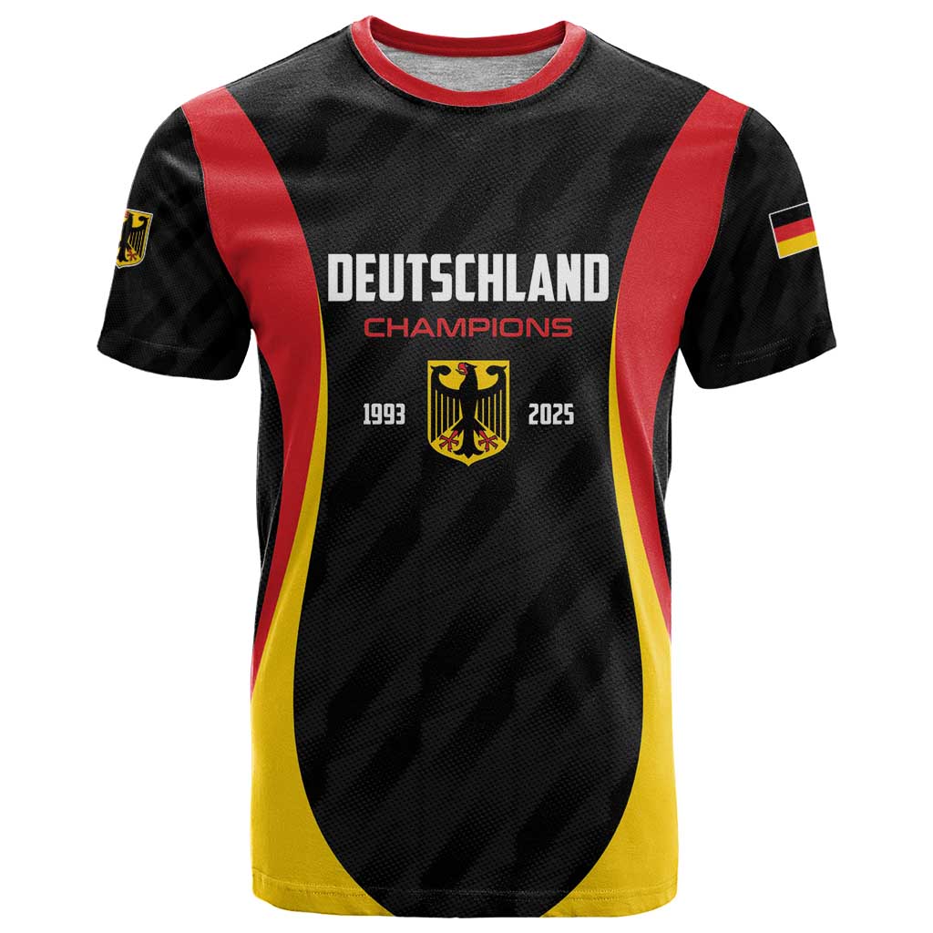 Custom Germany 2025 Champions Basketball Black T-Shirt Graphic Tee