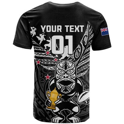 Custom New Zealand Silver Fern Rugby T-Shirt Aotearoa Champion World Cup Graphic Tee