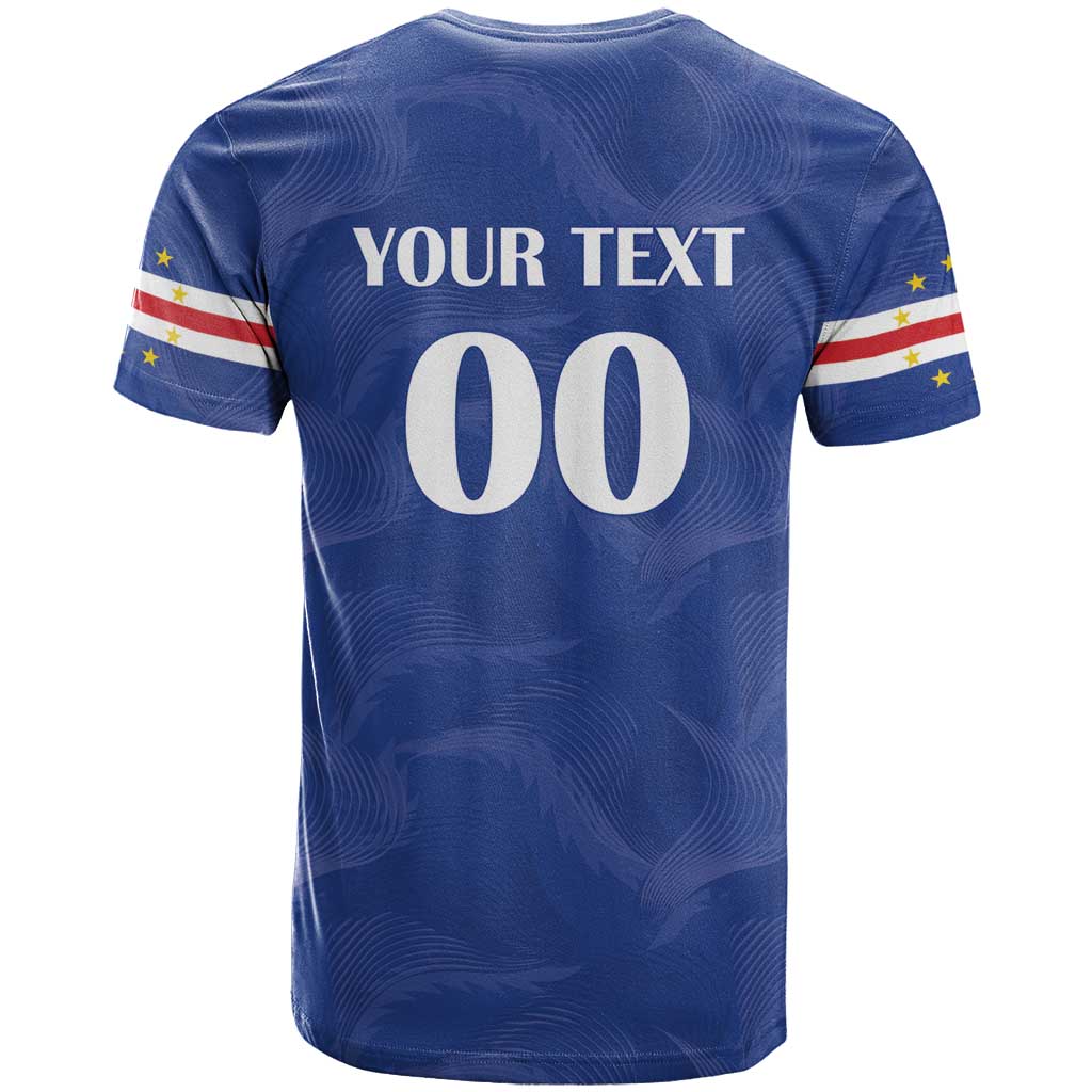 Custom Cape Verde Football T-Shirt Tubaroes Azuis Make History Graphic Tee