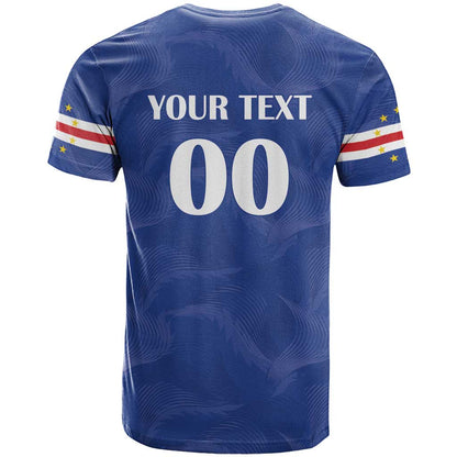 Custom Cape Verde Football T-Shirt Tubaroes Azuis Make History Graphic Tee