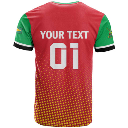 Custom Guyana Cricket Amazon Warriors T-Shirt All The Way Champions Graphic Tee