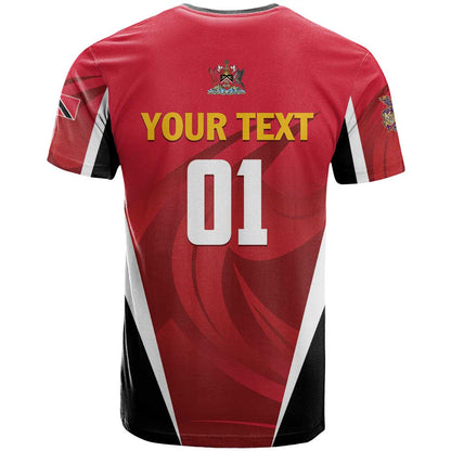 Custom Trinidad and Tobago Cricket Knight Riders T-Shirt Trinbago Wave The Red Graphic Tee