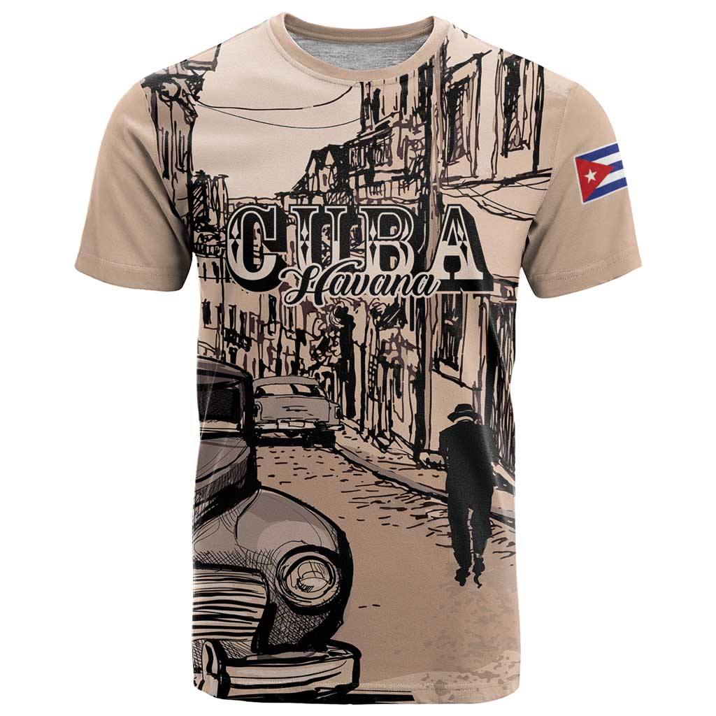 Personalized Cuba Havana T-Shirt Libre Car Retro Style Graphic Tee