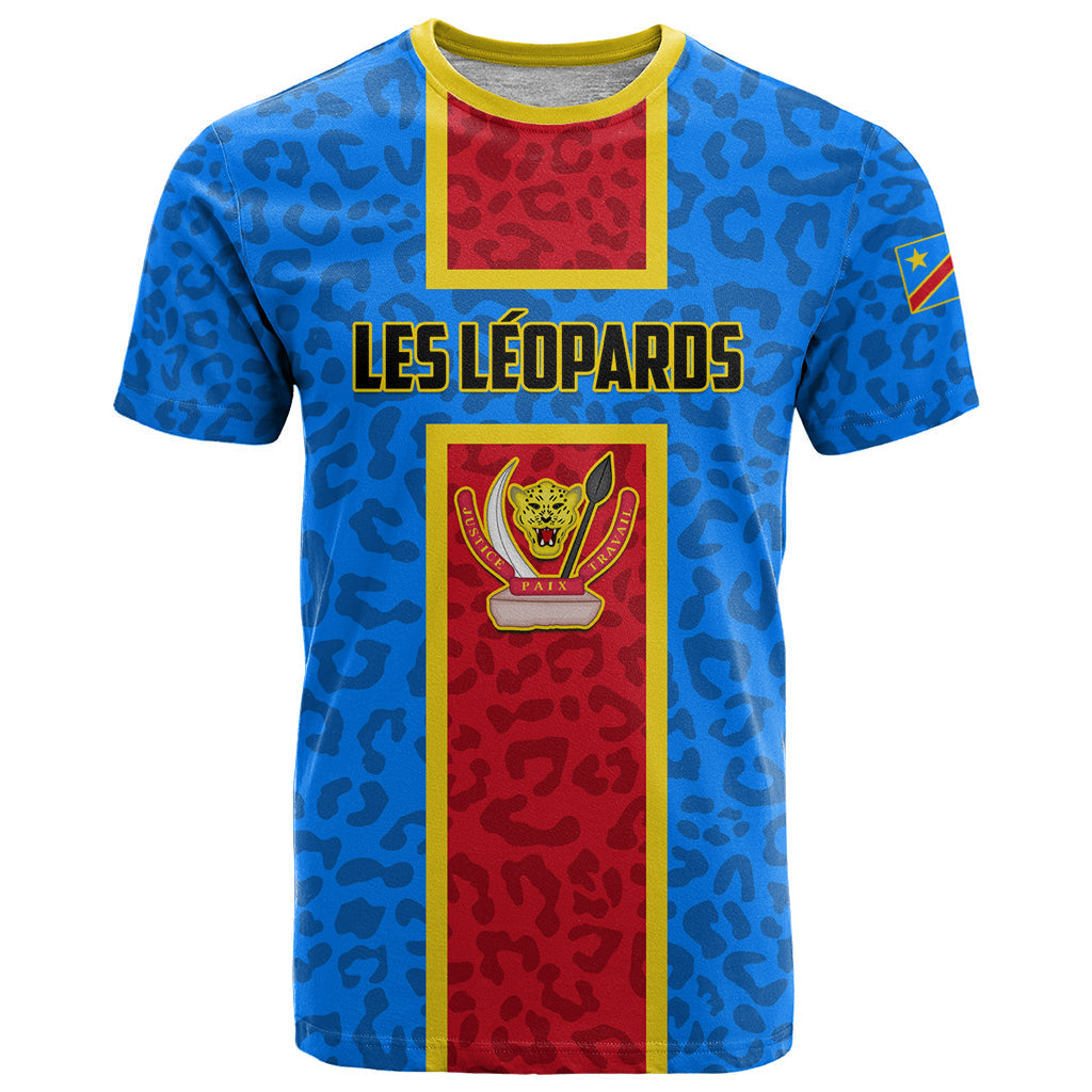 DR Congo Football T-Shirt Go Les Leopards Graphic Tee