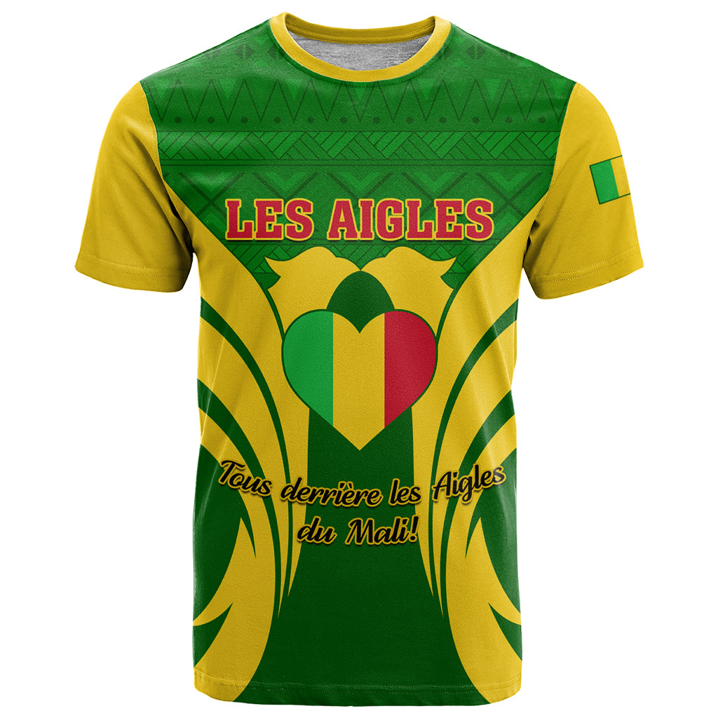 Mali Football T-Shirt Tous Derriere Les Aigles Du Mali Graphic Tee