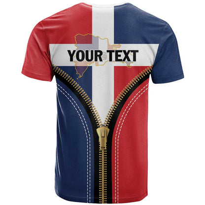Personalized Dominican Republic 1844 T-Shirt Coat Of Arms Zipper Stylized Graphic Tee