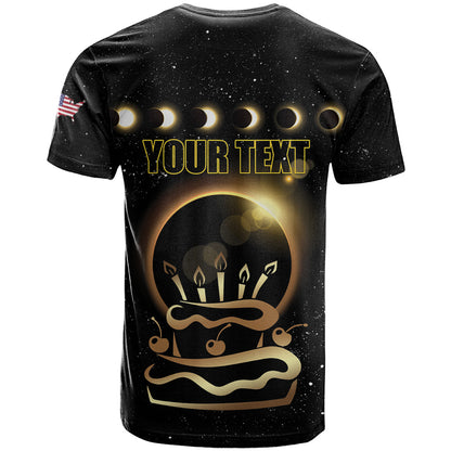 Personalized Total Solar Eclipse 2024 T-Shirt My Birthday Present From The Universe Graphic Tee