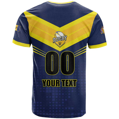 Custom Barbados Rugby T-Shirt Team Barbados Trident Go Champions Graphic Tee
