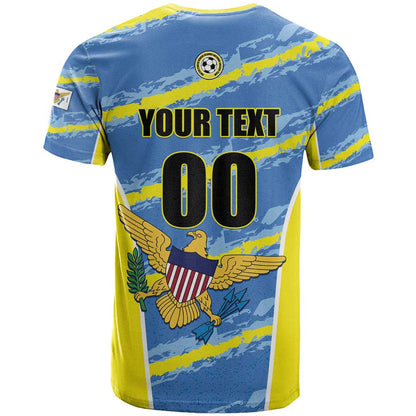 Custom US Virgin Islands Soccer T-Shirt Team Dashing Eagles Come On Graphic Tee