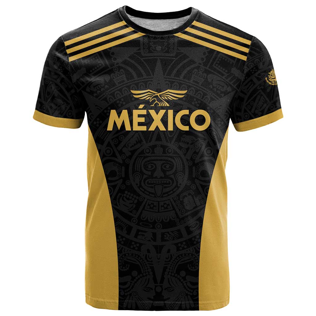 Custom Football 2025 Mexico T-Shirt Special Gold Edition Graphic Tee