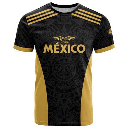 Custom Football 2025 Mexico T-Shirt Special Gold Edition Graphic Tee