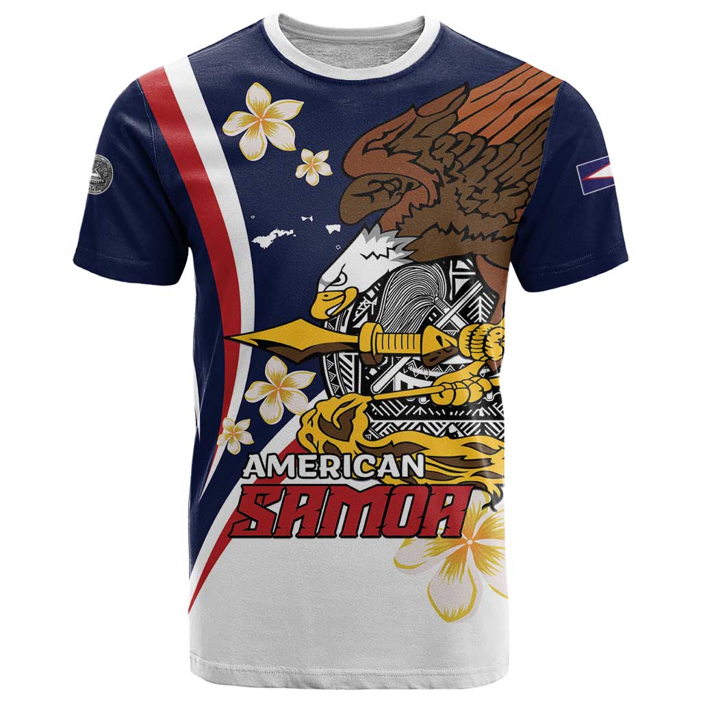 Personalized American Samoa T-Shirt Amerika Samoa Bald Eagle Graphic Tee