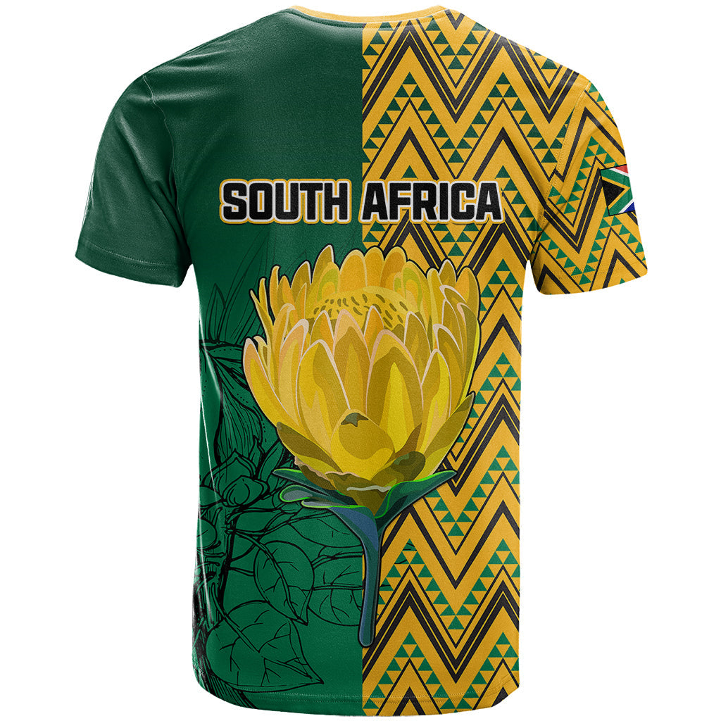 South Africa T-Shirt Springbok and Proteas African Pattern Graphic Tee