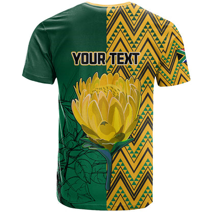 Personalised South Africa T-Shirt Springbok and Proteas African Pattern Graphic Tee