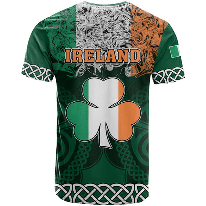 Ireland T-Shirt Irish Shamrock Mix Celtic Knotwork Pattern Graphic Tee