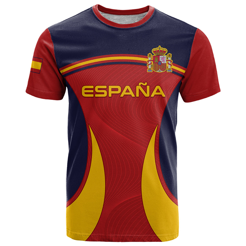 Custom Spain Football T-Shirt La Roja 2024 Sporty Style Graphic Tee
