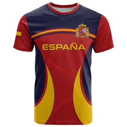 Custom Spain Football T-Shirt La Roja 2024 Sporty Style Graphic Tee