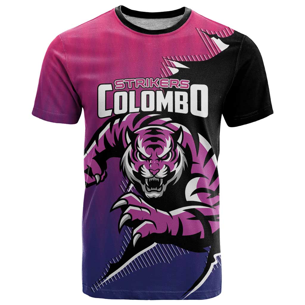 Custom Colombo Cricket Strikers T-Shirt Strike To Conquer Graphic Tee